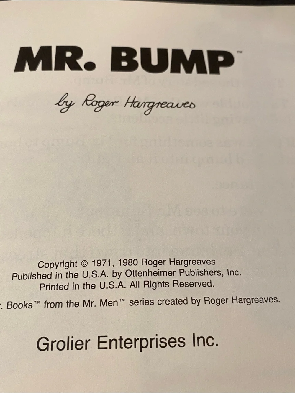 4 Roger Hargreaves Mr Men Hardback Books 1980 Bump Bounce Nonsense Forgetful